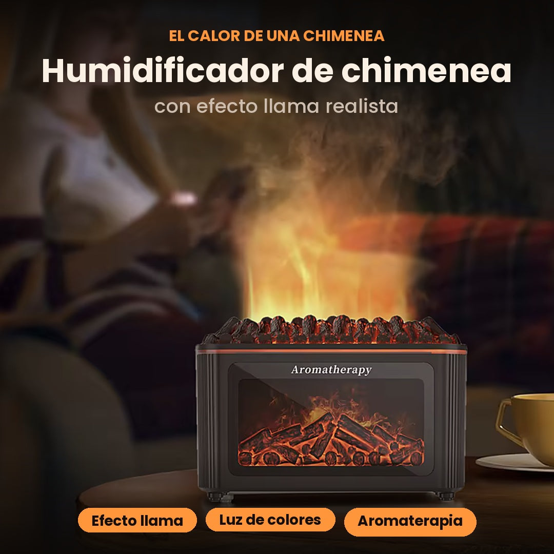 Humidificador Chimenea Efecto Llama